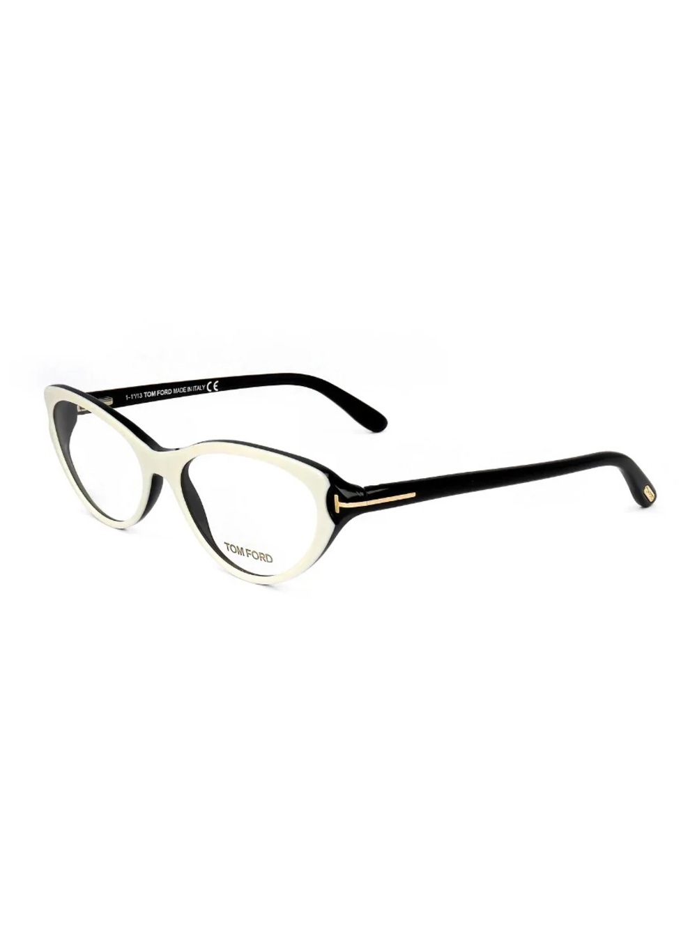 Tom Ford Ivory/Black Cat Eye Optical Eyeglasses TF5285